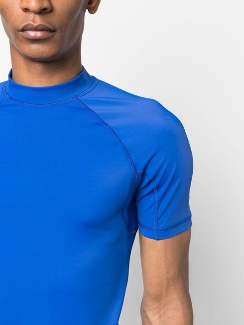 logo-print high-neck T-shirt